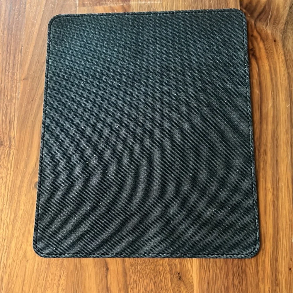 Faux Grey Leather Mouse Pad (Wireless mouse NOT included)